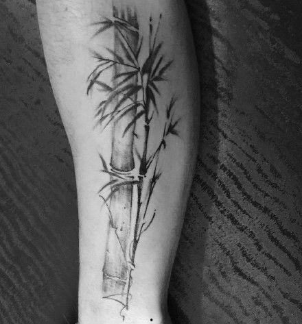 欧美竹子纹身图片女